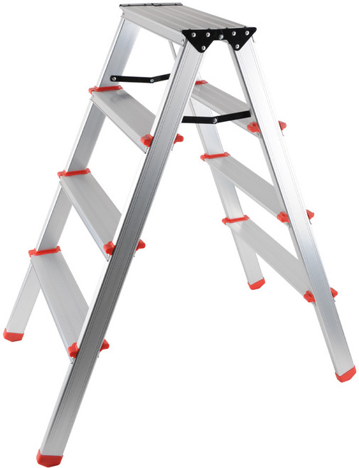 H&I 가정용 접이식 알루미늄 A형 사다리 실버 MI-LA, 1개