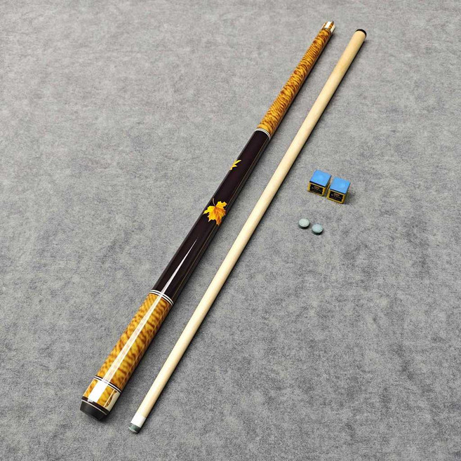 PREDATOR 撞球桿組 楓葉圖案 附球桿套與配件, 1個, 楓葉黃單杆,小頭9.8mm, 楓葉黃