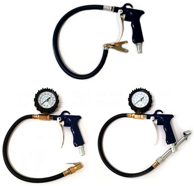 국산 타이어 공기주입기 공기압주입기 공기압게이지 타이어게이지 굿지형, 1개