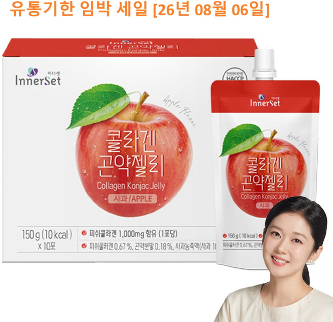 이너셋 콜라겐 곤약젤리 사과, 1.5kg, 1박스