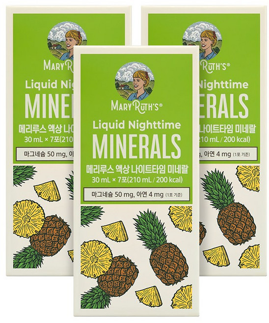 메리루스 액상 나이트타임 미네랄 7p, 210ml, 3개