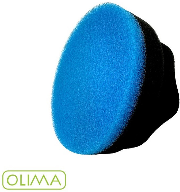OLIMA 4吋手持握把式上蠟海綿 清潔蠟棉 除油膜海棉, 1個, 藍色4吋 玻璃除油膜握把綿, 藍色, 4吋 玻璃除油膜握把綿