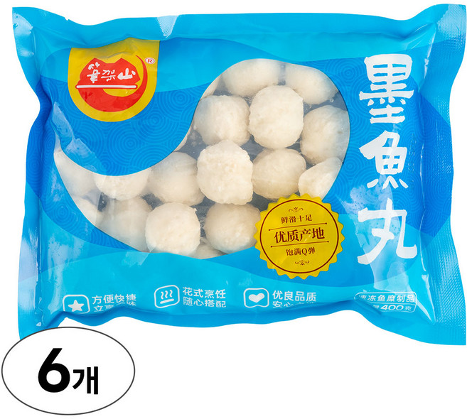 필가산 갑오징어피쉬볼 400g 오징어볼 어묵볼 샤브샤브 훠궈 마라탕 재료, 6개