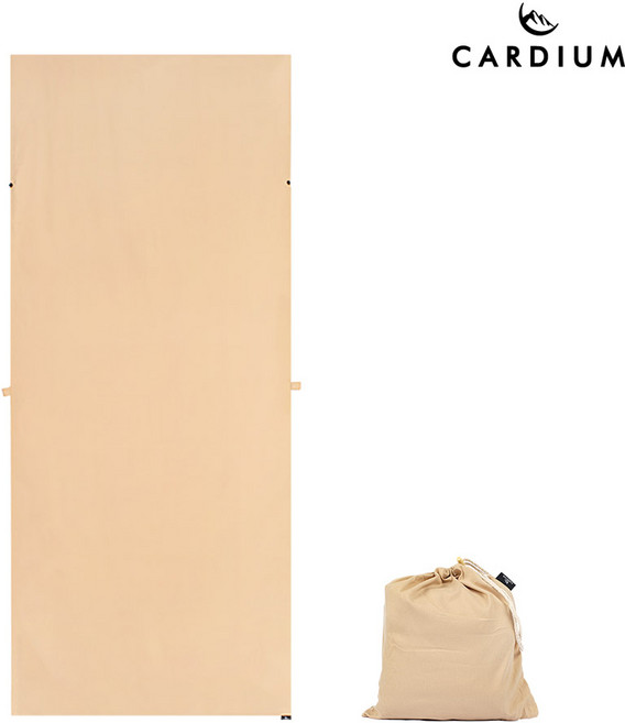 카디움 침낭 라이너 여행 담요 여름침낭 초경량 커버 캠핑 이불, 하계용 침낭 싱글 (베이지), 1개