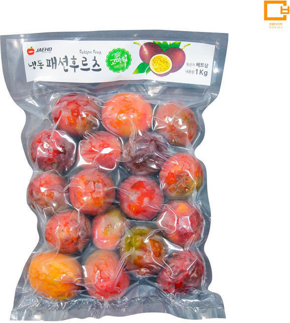 모디바 냉동과일 패션후르츠 (백향과) 생과 1kg, 1개