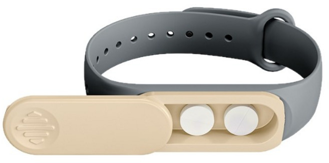 초경량 약통 팔찌 약보관 상비약 알약 수납, 1개, 그레이