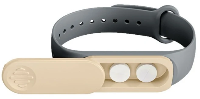 초경량 약통 팔찌 약보관 상비약 알약 수납, 1개, 그레이 - 쿠팡