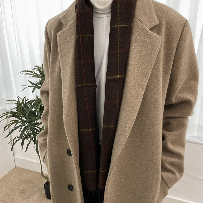 빅애플샵 남자 여자 머플러 빈티지 체크 남녀공용 목도리 클래식 데일리 패션 Rescue me