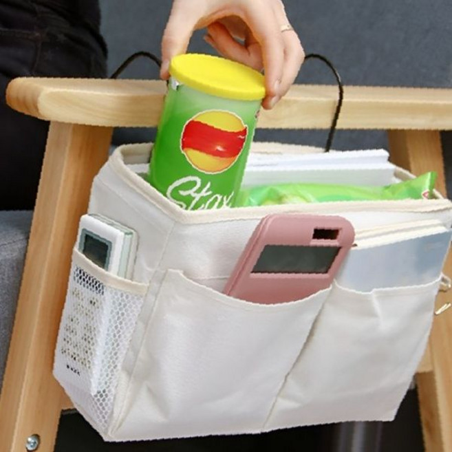 침대 소파 옆 걸이 주머니 책 리모컨 휴대폰 소지품 보관 정리 수납 천 원단, 1개, 상세페이지 참조