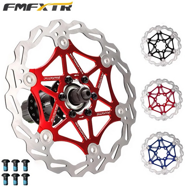 FMFXTR 자전거 디스크 브레이크 플로팅 로터 6 볼트 포함, Float Brake Discs 블랙, 180, 1개