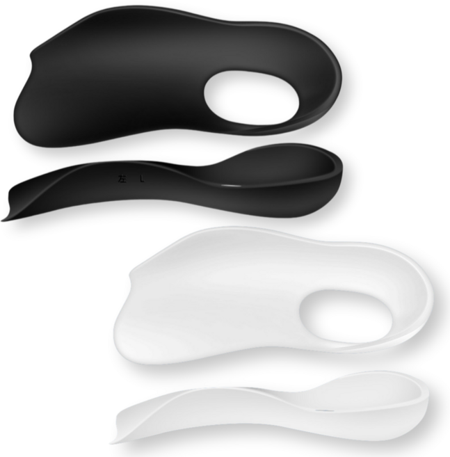 픽앤모어 족적근막염 보조 기능성 아치깔창 1+1, 블랙+화이트