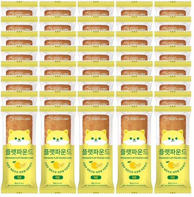 맘스케이크 오븐에 구운 플랫파운드 레몬맛, 40개, 50g