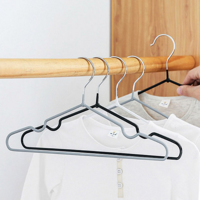 논슬립 옷걸이 철제코팅 옷가게용, 50개, 블루