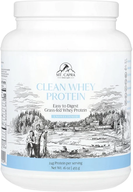 새해 건강을 선물하세요 Mt. Capra 천연 유청 단백질 무가당 453g(16oz) 특별관리진행, MtCapra천연유청단백질무가당453g16oz, 453g, 1개 - 쿠팡