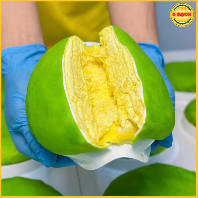 두리안 판다잎 밀크레페 케이크 BANH CREPE SAU RIENG PHU SI LA DUA 380G, 3개