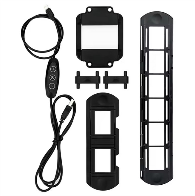 35mm 네거티브 필름 스캐닝 오래된 사진에 맞게 조정 가능한 10단계 LED 조명 복사 네거티브를 디지털로 변환기, 1. Black, 검은색, 1개, 검은색