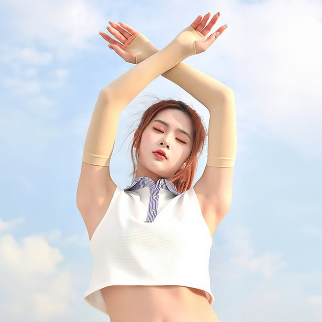 베스페라 자외선차단 쿨링 양팔 여성 여름 팔토시, 2개, 스킨