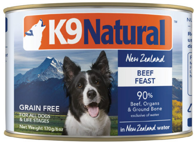 K9 내추럴 강아지 주식캔 양고기&연어 170g 26/3-5, 1개, 소
