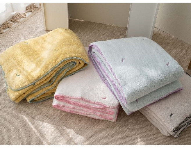 (세탁망 증정) 송화 국내산 소프트 보아 양모 극세사 이불 담요 소파 블랭킷 소형 담요이불 겨울담요 캠핑담요 거실담요