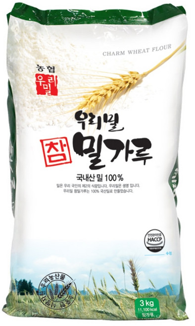 농협 우리밀 참밀가루 3kg, 1개