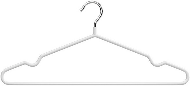 브릭홈 스틸프레임 논슬립 어깨뿔방지 옷걸이, 화이트, 10개