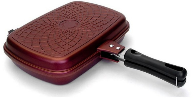 키친아트 국산 양면팬 생선구이 그릴 군고구마 후라이팬, 1개