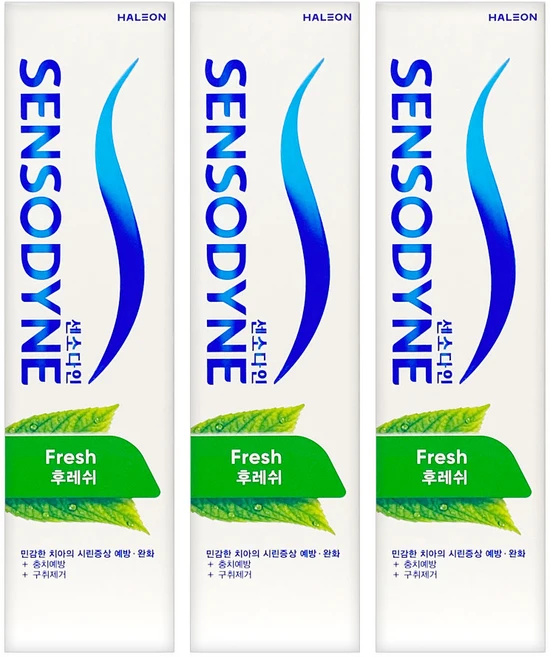 약국용 센소다인 후레쉬 120g x 3개 불소함유 1 000ppm - 쿠팡