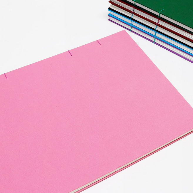 수제 드로잉북 크로키북 A3, 마카롱핑크
