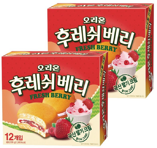 오리온 후레쉬베리, 2개, 336g