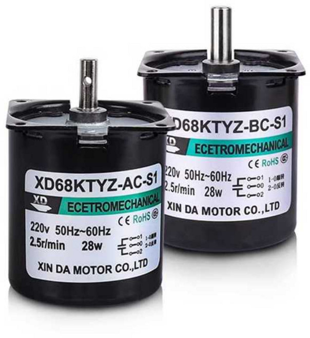저속 전동 AC 감속모터 220V 소형 정방향 역방향 샤프트, 1개, 16. 모터+브라켓 7mm 30rpm