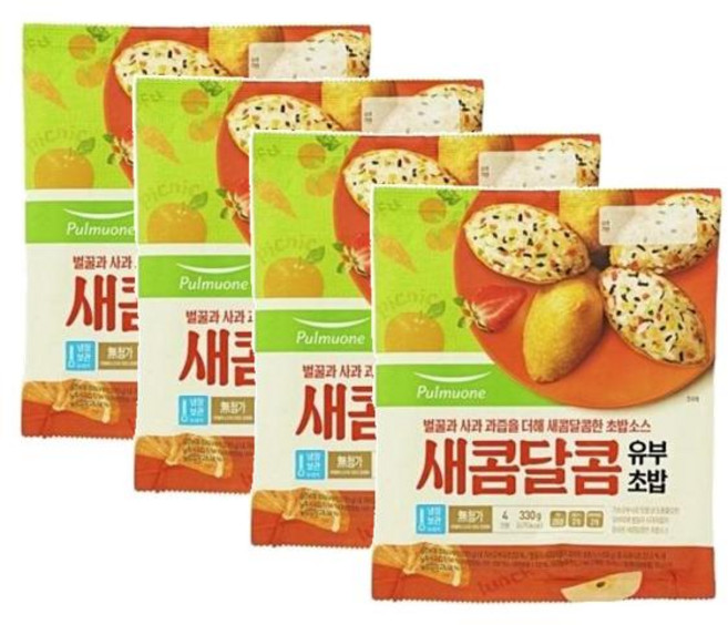 풀무원식품 새콤달콤 유부초밥 330g, 옵션 x 4개, 4개