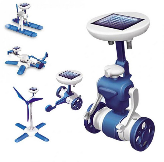 티처스 STEAM 과학 실험 키트 교구 태양광 로봇만들기 블루, 단품