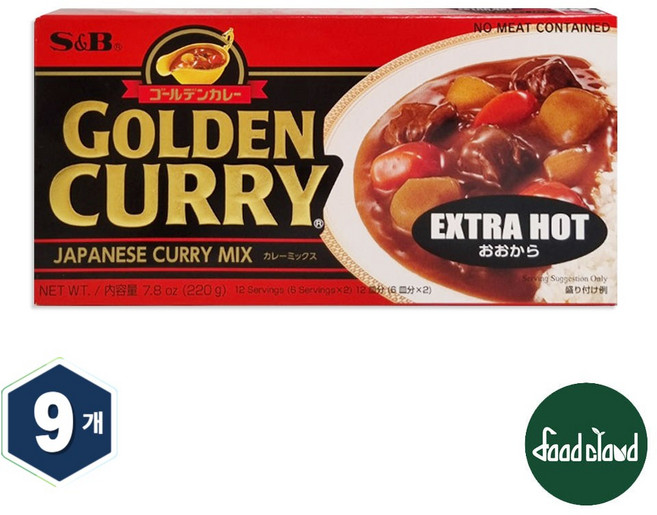 에스앤비골든 카레 아주 매운맛, 220g, 9개