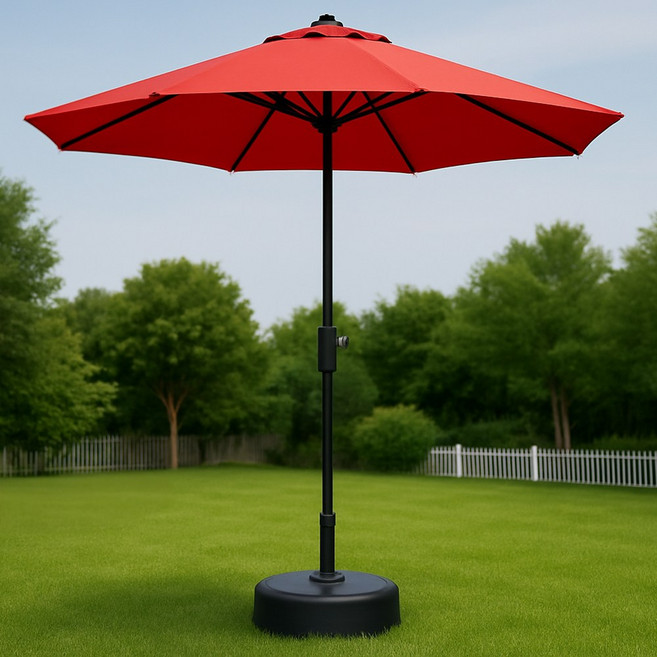 자피스 생활방수 고급 반자동 파라솔, 와인2.7m