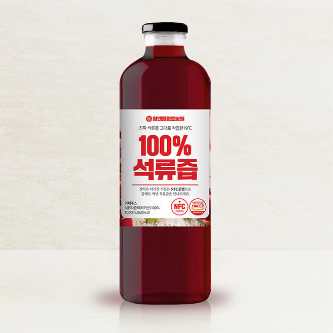 푸르담 착즙 석류즙 원액, 1개, 1L