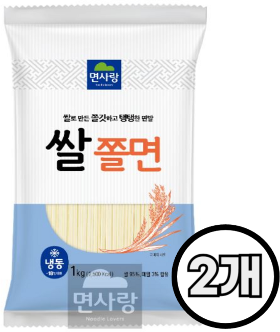 면사랑 냉동 쌀쫄면 1kg, 2개
