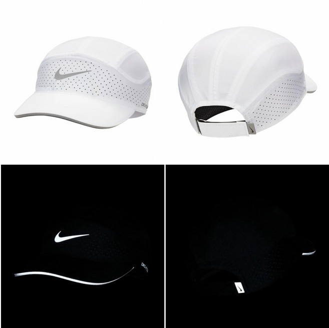 나이키 드라이 핏 DF ADV 플라이 모자 러닝캡 화이트 FB5681-100, 1개