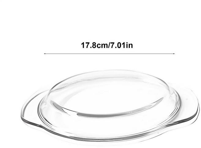 전자 레인지 끓는 냄비 커버 오븐 튀김 방지 유리 뚜껑 프라이팬 용 안티 액세서리, 01 17.8CM, 01 빠른