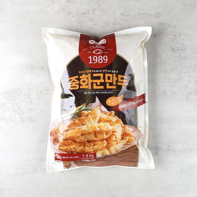 엄지중화군만두1.4kg/6개(1박스), 1.4kg, 6개