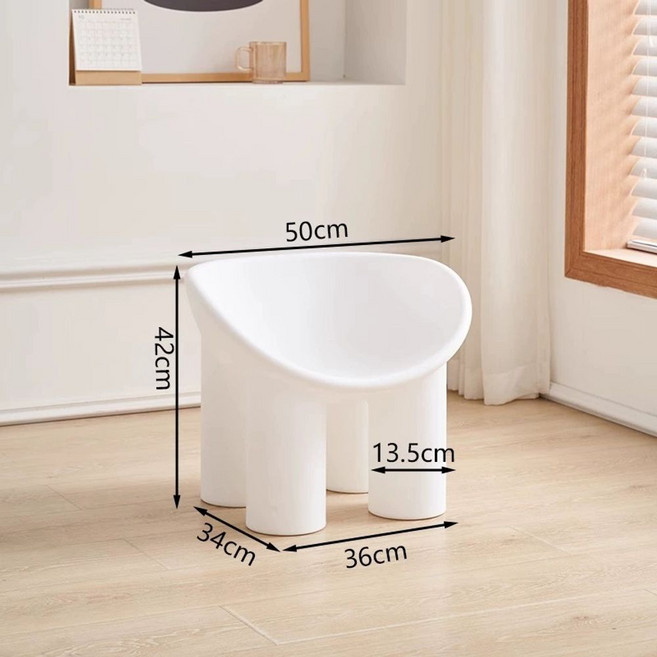 롤리폴리체어 코끼리다리의자 카페 핑크소형 A. 커스텀, J. 작은 순백색 어린이 모델