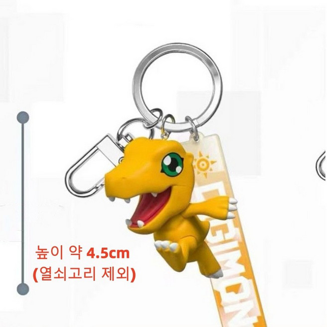 디지몬 모험 애니메이션 그림 열쇠 고리 액션 피규어, 1개