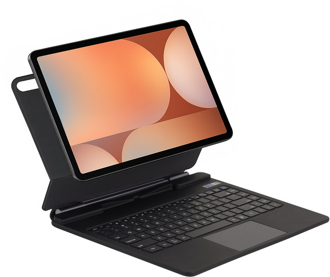 갤럭시탭 S10 FE 플러스 13.1 호환 매직 블루투스 키보드 플로팅 제미나이 AI 케이스 한국어, 블랙, 1개
