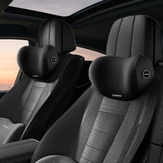 킨델라 차량용 메모리폼 목쿠션, 2개, 블랙