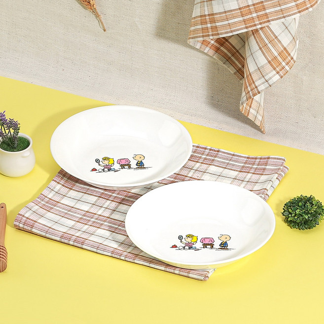 코렐 스누피앤찰리에디션 찬기대 2P, 혼합, 1세트