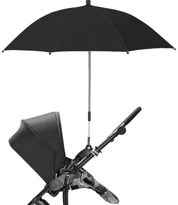 유모차 우산 햇빛가리개 75cm, 블랙, 1개
