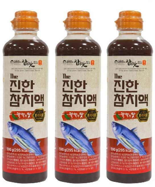 김하진의 참 맛있는 맛 The 진한 참치액 칼칼한맛, 590g, 3개