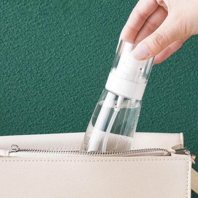 미즈코스 휴대용 화장품 안개분사 소분 스프레이 공병, 2개, 투명-100ml