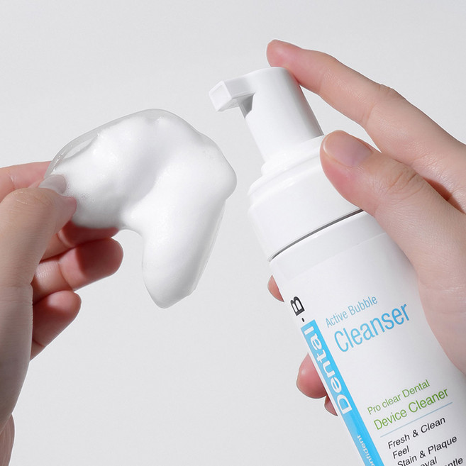 약국입점 의약외품 덴탈비 프로클리어 유지장치세정제 대용량 200ml 거품형 틀니 치아교정기 의치 세척, 1개