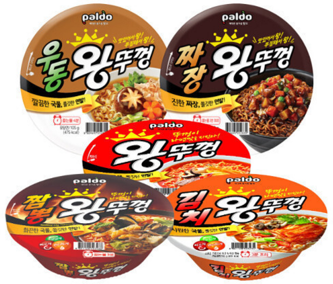 왕뚜껑+김치왕뚜껑+짜장왕뚜껑+짬뽕왕뚜껑+우동왕뚜껑, 1개