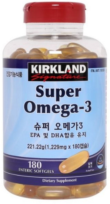 커클랜드 슈퍼 오메가3 심해어류 장용성 코팅 비타민 스마트홈-샵, 180정, 1개